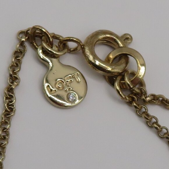 Loft Multi Strand Beaded Red and Clear Gold Tone Necklace - Picture 7 of 10